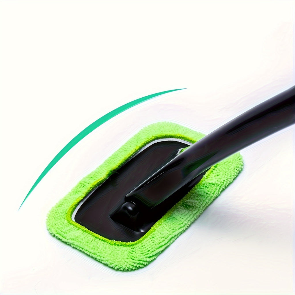 1 Set of Windshield Cleaning Brush Kit with Brush Rod/1 Simple Windshield Cleaning Brush Cloth, Easy-To-Use Wiping Tool for Cleaning And Protecting Your Windshield-Car Window Brush,Car Cleaning Wipe,Clear Car Washing Equipmen