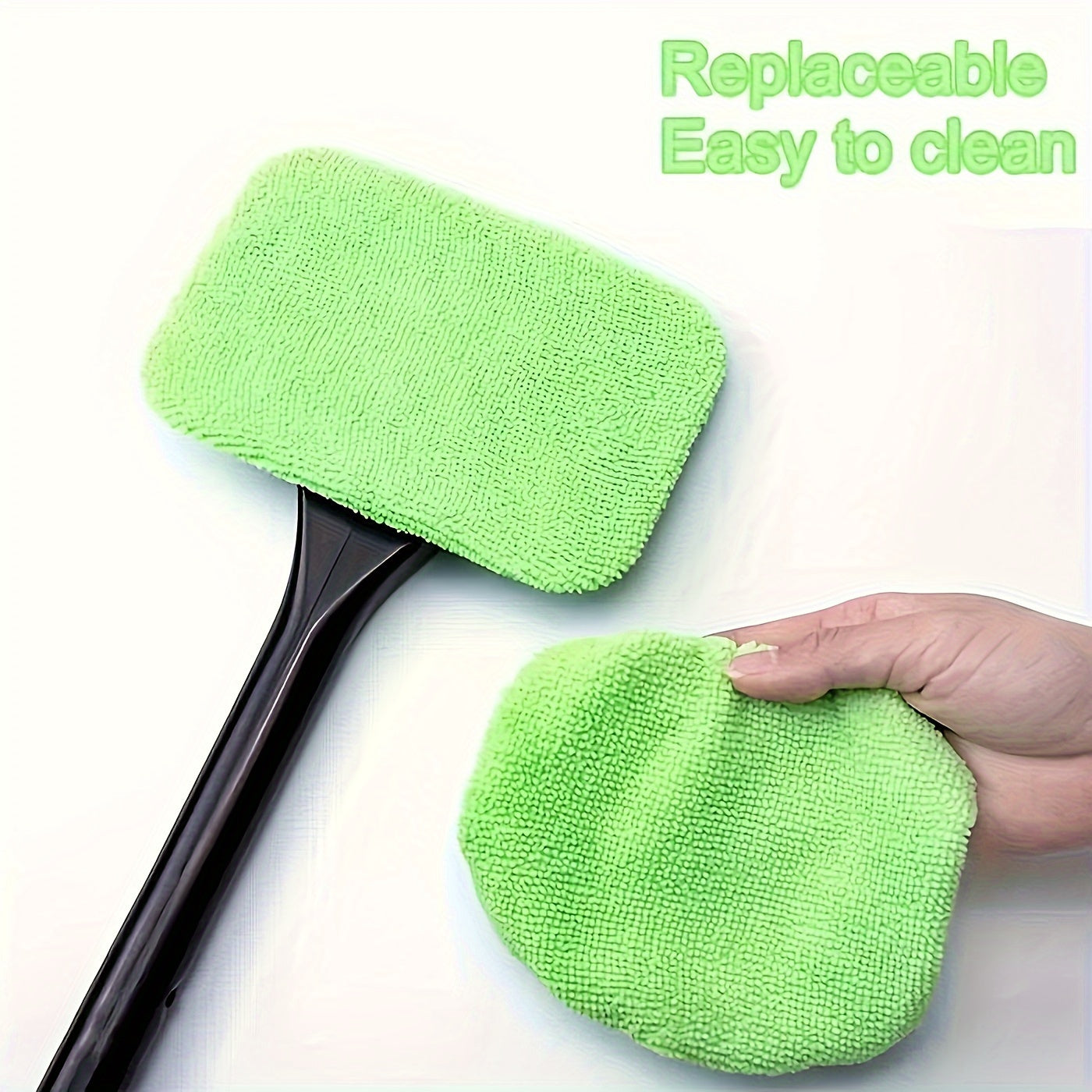 1 Set of Windshield Cleaning Brush Kit with Brush Rod/1 Simple Windshield Cleaning Brush Cloth, Easy-To-Use Wiping Tool for Cleaning And Protecting Your Windshield-Car Window Brush,Car Cleaning Wipe,Clear Car Washing Equipmen