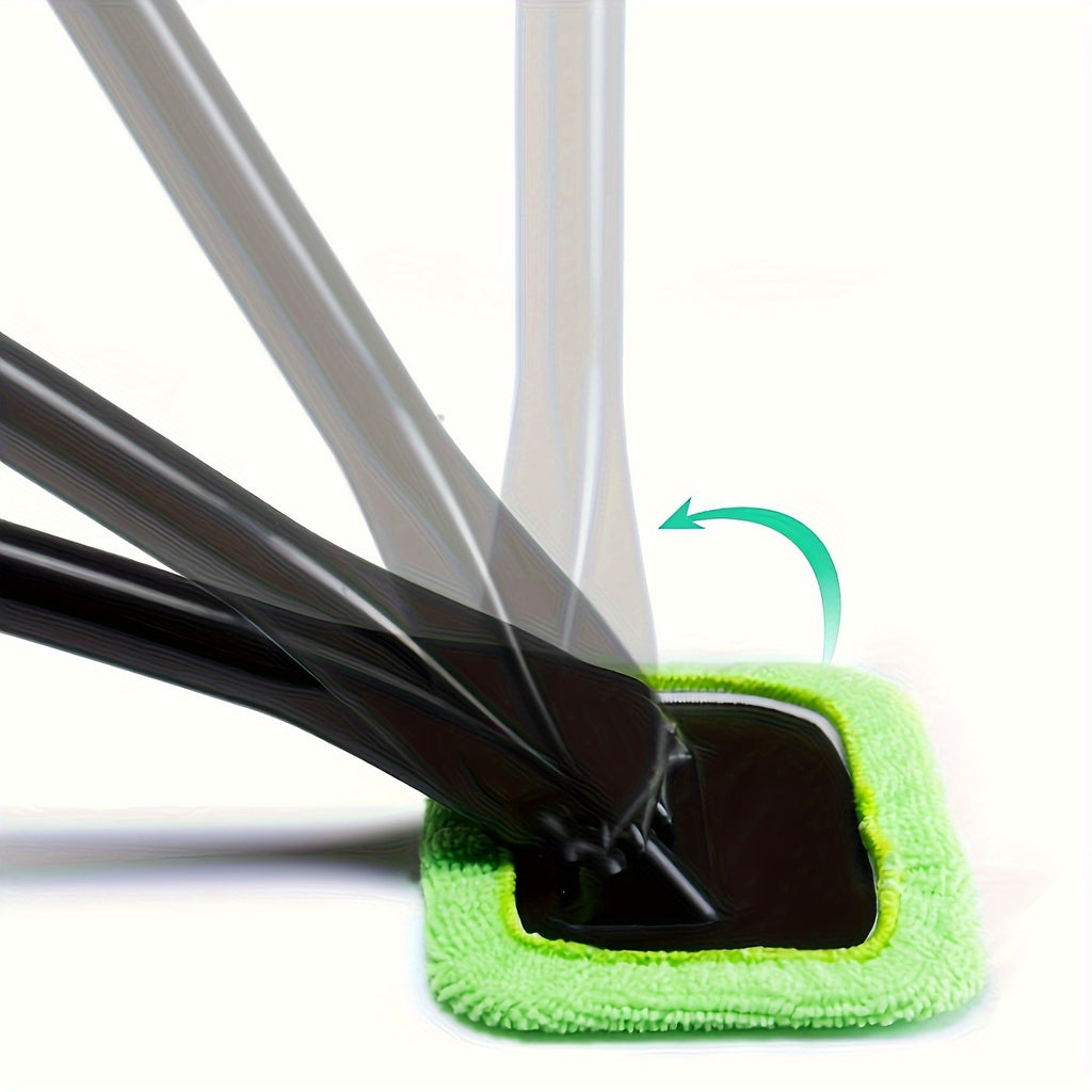 1 Set of Windshield Cleaning Brush Kit with Brush Rod/1 Simple Windshield Cleaning Brush Cloth, Easy-To-Use Wiping Tool for Cleaning And Protecting Your Windshield-Car Window Brush,Car Cleaning Wipe,Clear Car Washing Equipmen