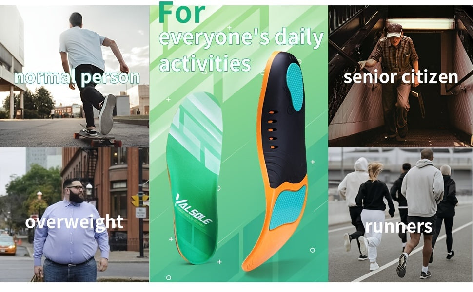 1 Pair Heavy Duty Support Insoles, Big & Tall, 220lbs+, Wide Feet, Shock Absorbing, Arch Support Gel Comfort Inserts, Distributes Pressure, Athletic Running Insole For Women And Men, Work Boots & Shoes