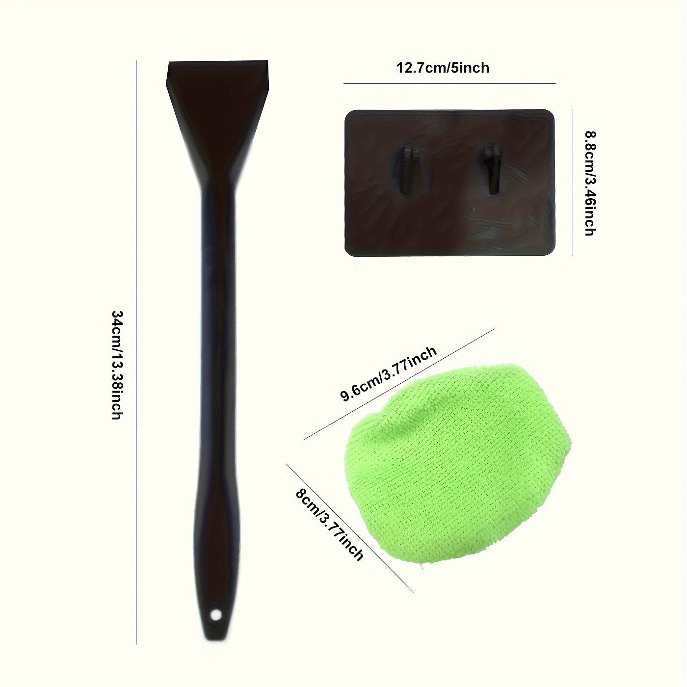 1 Set of Windshield Cleaning Brush Kit with Brush Rod/1 Simple Windshield Cleaning Brush Cloth, Easy-To-Use Wiping Tool for Cleaning And Protecting Your Windshield-Car Window Brush,Car Cleaning Wipe,Clear Car Washing Equipmen