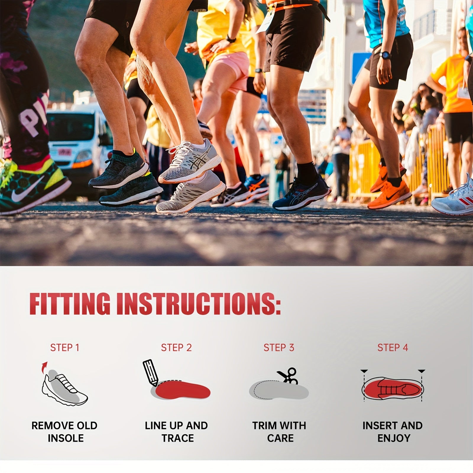 1 Pair Heavy Duty Support Insoles, Big & Tall, 220lbs+, Wide Feet, Shock Absorbing, Arch Support Gel Comfort Inserts, Distributes Pressure, Athletic Running Insole For Women And Men, Work Boots & Shoes