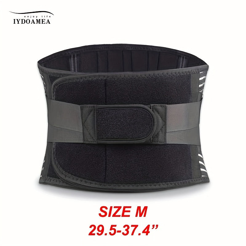 Back Support, 6 Spring Supports, Men's/Women'S Work Breathable Back Support Belt, 16 Hole Mesh Anti-slip Waist Support Belt