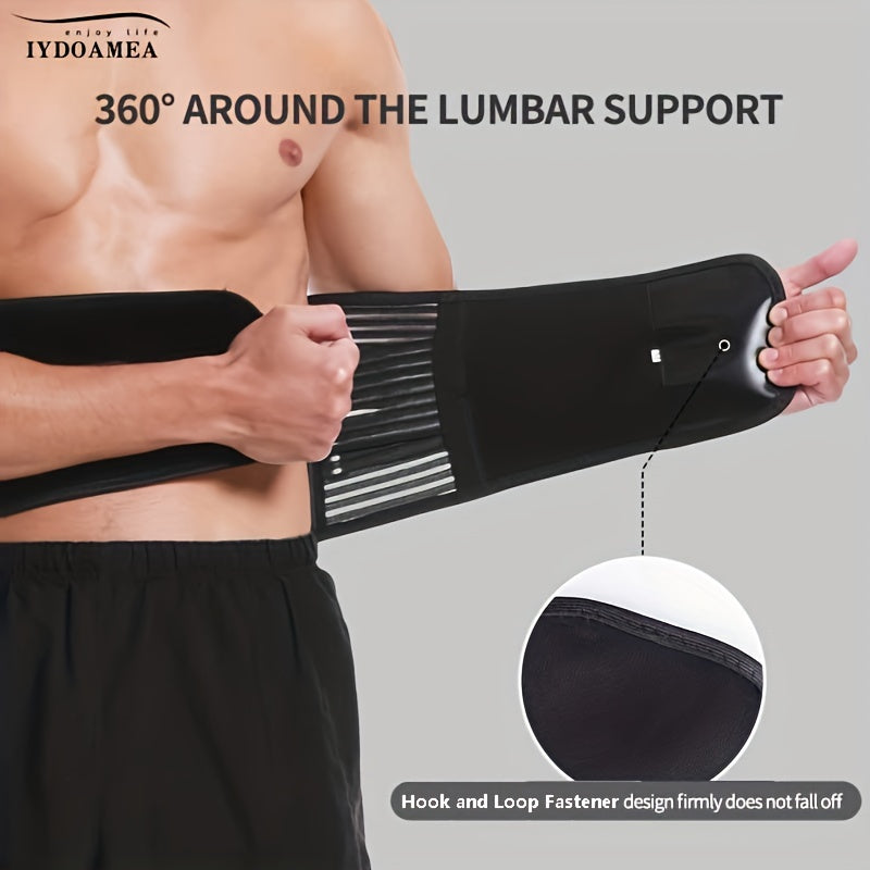 Back Support, 6 Spring Supports, Men's/Women'S Work Breathable Back Support Belt, 16 Hole Mesh Anti-slip Waist Support Belt