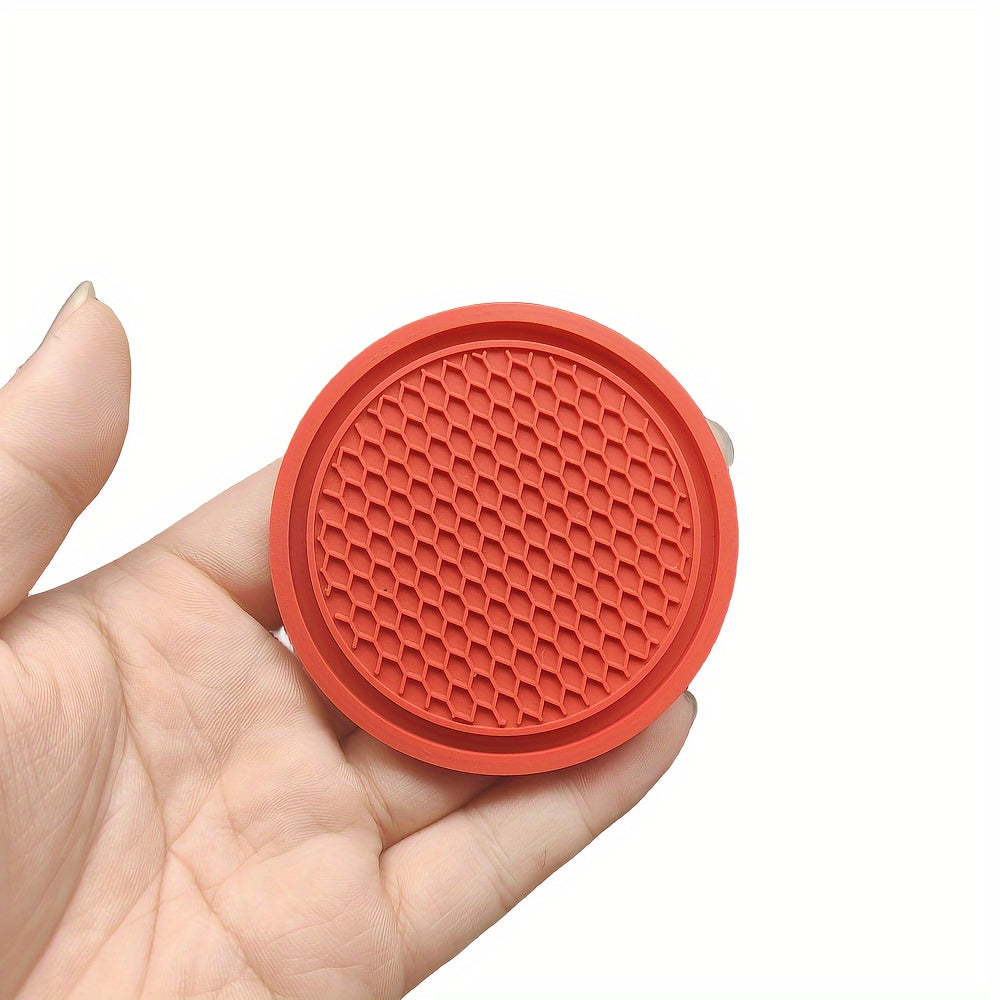 2pcs Silicone Car Cup Holder Coasters, Non-Slip Vehicle Interior Accessories for Auto Cup Holders