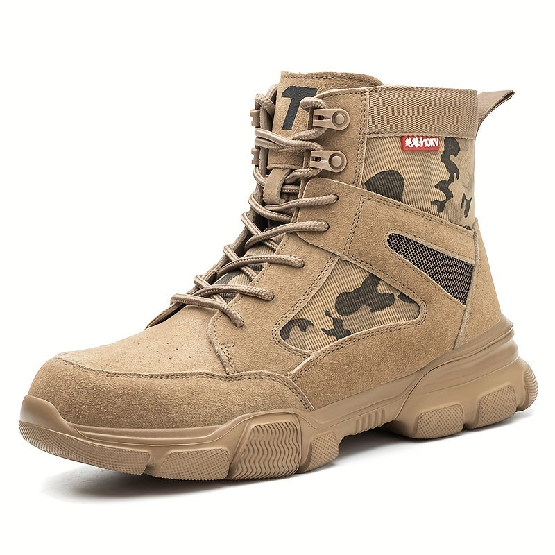 Men's Steel Toe Safety Shoes Puncture Proof Work Shoes Boots, Industrial And Construction Site, men's footwear