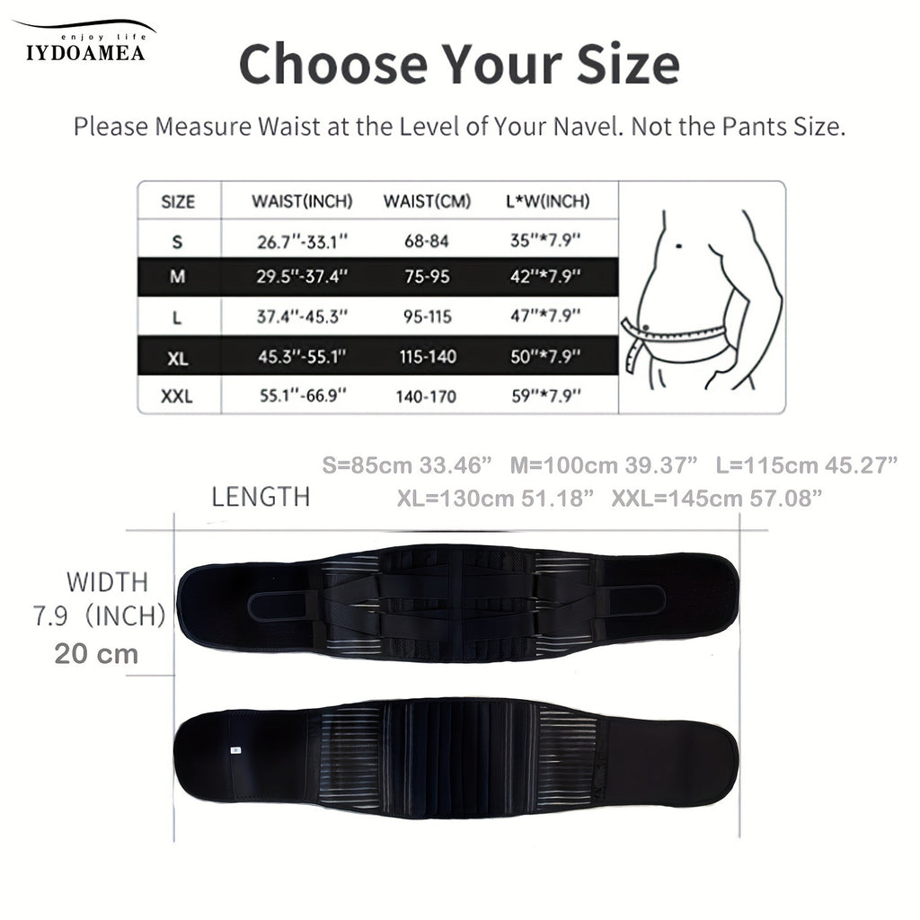 Back Support, 6 Spring Supports, Men's/Women'S Work Breathable Back Support Belt, 16 Hole Mesh Anti-slip Waist Support Belt