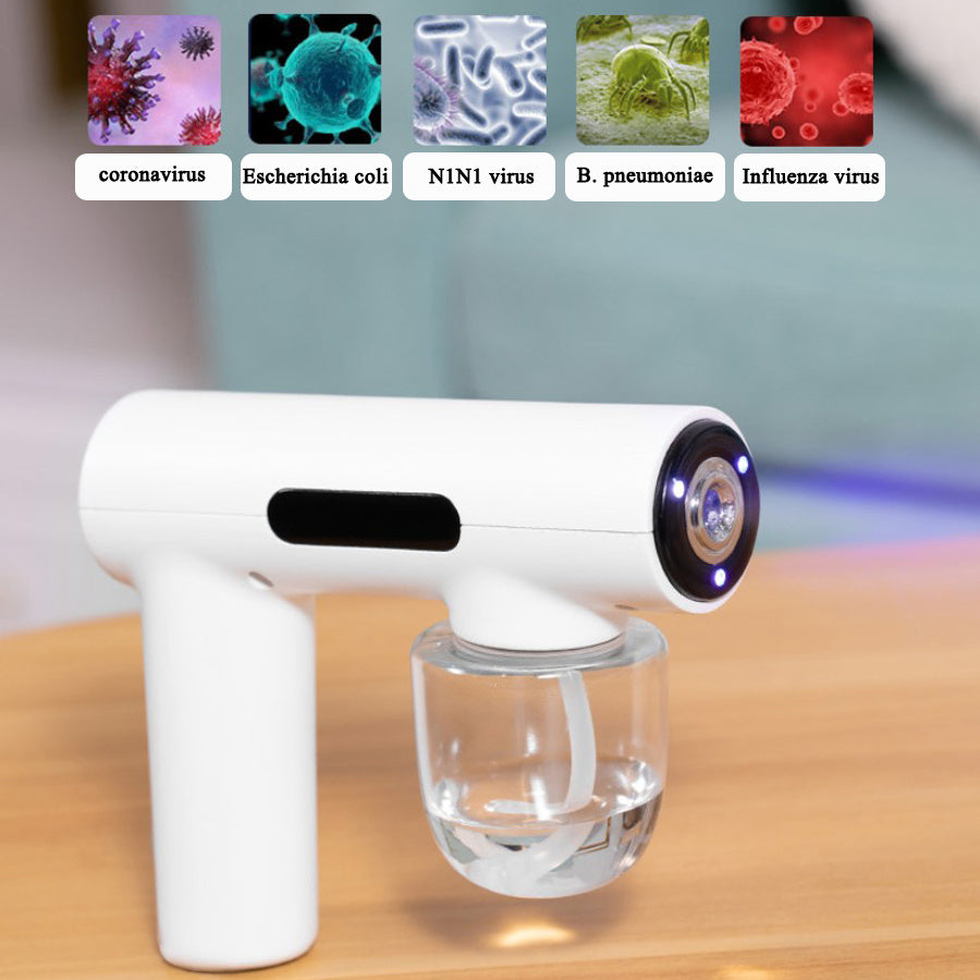 Mini-portable Charging Sprayer, 50ML Nano-blue Light Sprayer, Hand-held Powerful Sprayer, Agent Steam Battery Capacity Of 1200mAh,  Suitable For Car,school,bedroom,clothing,express Delivery And Other Disinfection