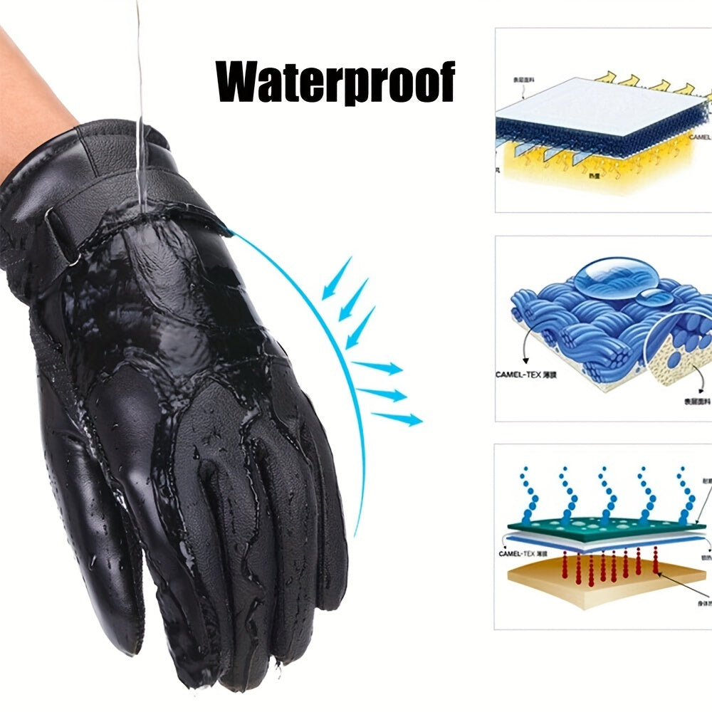 Electric Heated Gloves Powered By USB Power Bank (Not Included) Hand Warmer Heating Gloves Winter Motorcycle Thermal Touch Screen Bike Waterproof Gloves