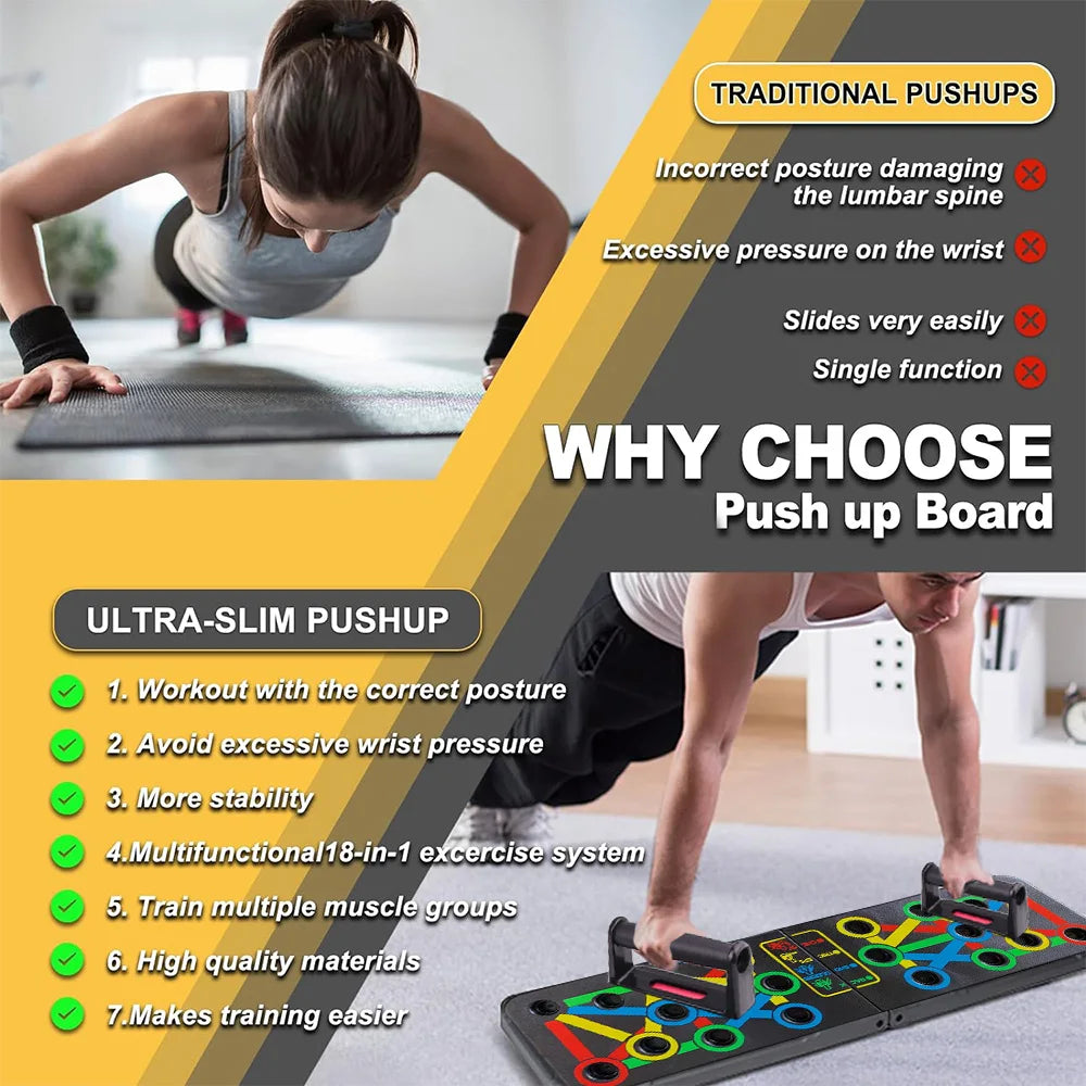 At Home Fitness Push Up Board Abdominal Training Board Muscle Trainer Sports Fitness Equipment Household Fitness Frame Home Gym