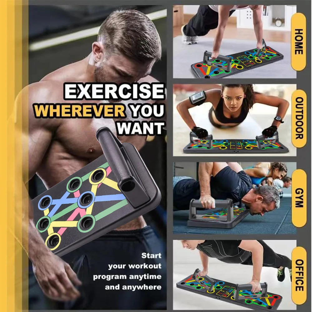 At Home Fitness Push Up Board Abdominal Training Board Muscle Trainer Sports Fitness Equipment Household Fitness Frame Home Gym