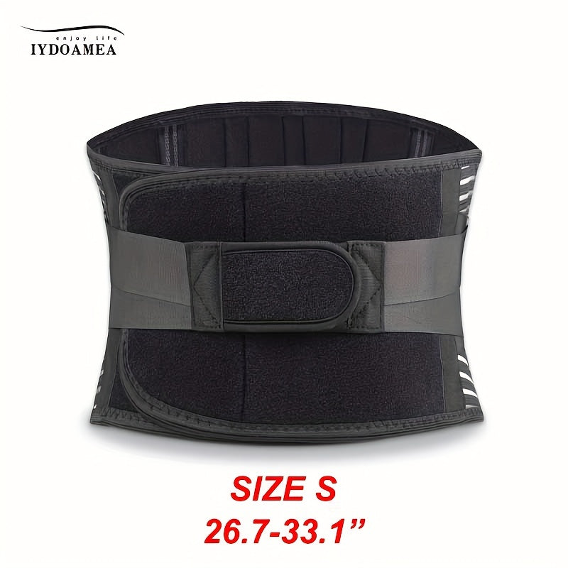 Back Support, 6 Spring Supports, Men's/Women'S Work Breathable Back Support Belt, 16 Hole Mesh Anti-slip Waist Support Belt
