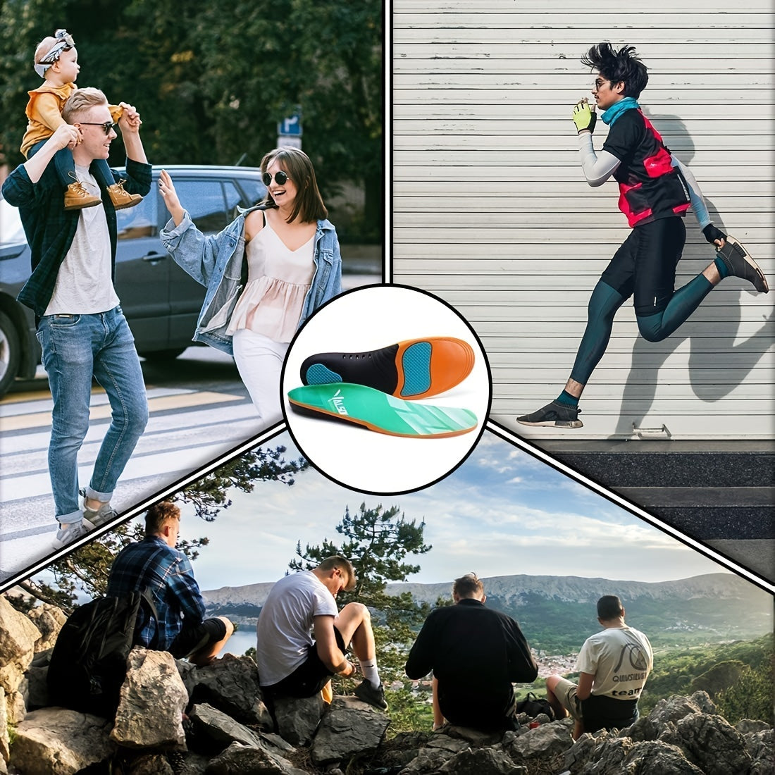 1 Pair Heavy Duty Support Insoles, Big & Tall, 220lbs+, Wide Feet, Shock Absorbing, Arch Support Gel Comfort Inserts, Distributes Pressure, Athletic Running Insole For Women And Men, Work Boots & Shoes