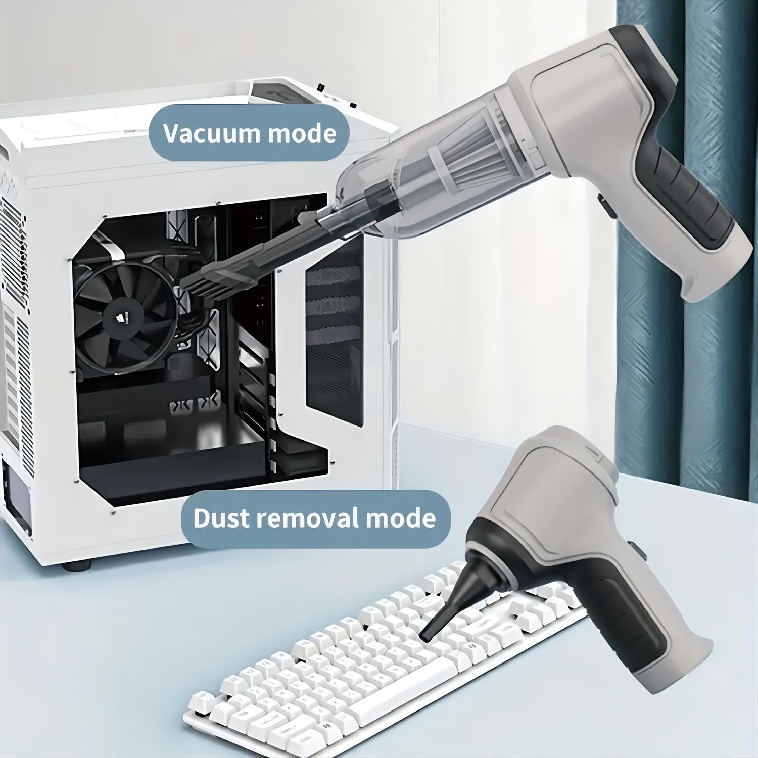 High Power Three In One Wireless Vacuum Cleaner With Extended Battery Life For Suction, Air Extraction, And Blowing At Home And In Car