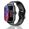 1.83'' Full Touch Screen Smart Watch |, Message Alerts, Call Answering, Sports Pedometer, Health Monitoring, Compatible with Iphone/Android, Alloy Body, Silicone Strap, DESERTCAT - Ideal Gift for And Birthdays