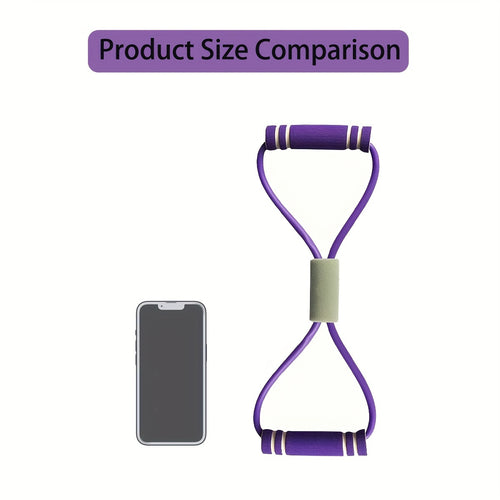 1 Figure-8 Resistance Band Puller | Valentine'S Day Gift, Back-Sculpting Yoga Training Equipment, Elastic Tube Chest Expander for Women'S Back Fitness, Medium Tension, TPE Material, Mixed Color